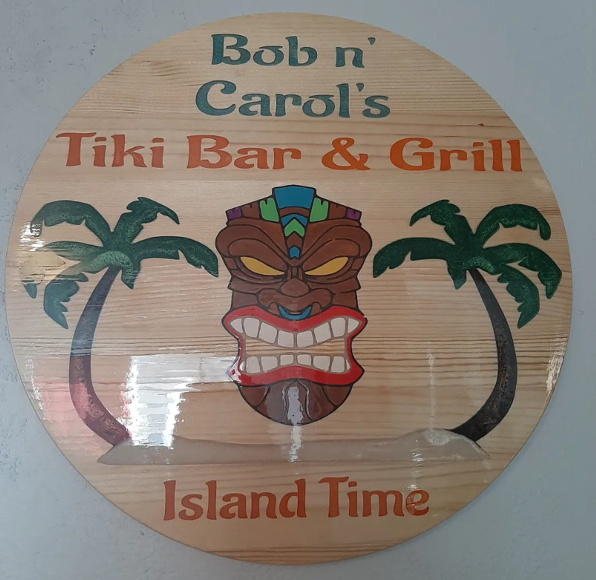 Custom handmade bar sign by 5280 Sawdust and Ink