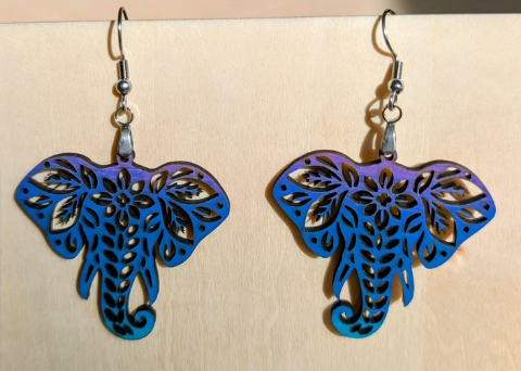 Custom handmade elephant earrings