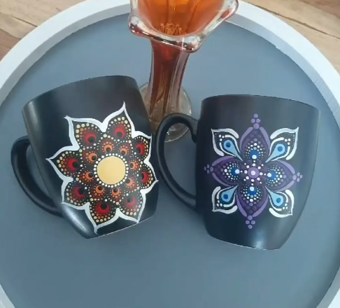 Custom mandala cup and personalized drinkware by 5280 Sawdust and Ink