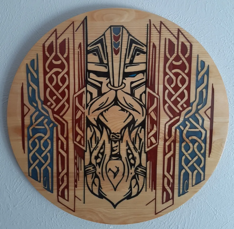 Custom Odin wall art handmade home decor by 5280 Sawdust and Ink